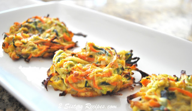 2 birds vegetable nests on a white platter. by 2sistersrecipes.com