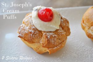 Italian Cream Puffs for St. Joseph's Day by 2sistersrecipes.com