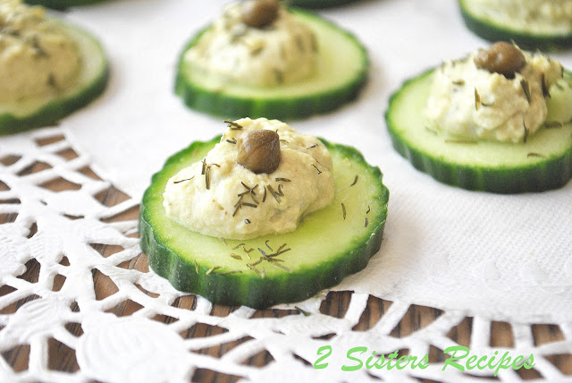 Healthy Cucumber Appetizer Bites by 2sistersrecipes.com 