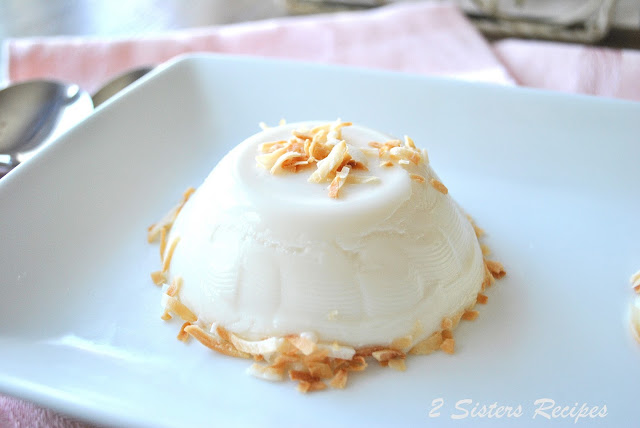 No Bake, Dairy-Free,Vanilla Toasted Almond Panna Cotta by 2sistersrecipes.com