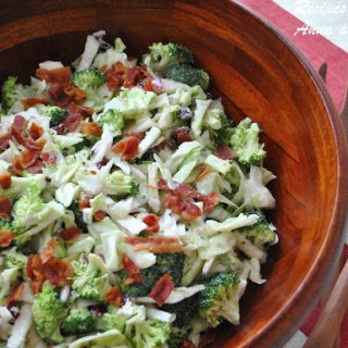Crunchy Broccoli Raisins and Walnut Salad