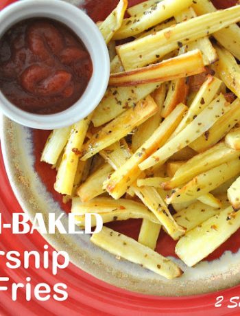 OVEN-BAKED Parsnip Fries by 2sistersrecipes.com