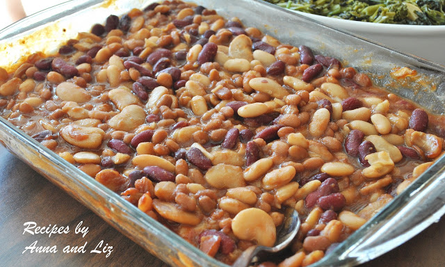 Drunken Baked Beans Casserole, by 2sistersrecipes.com