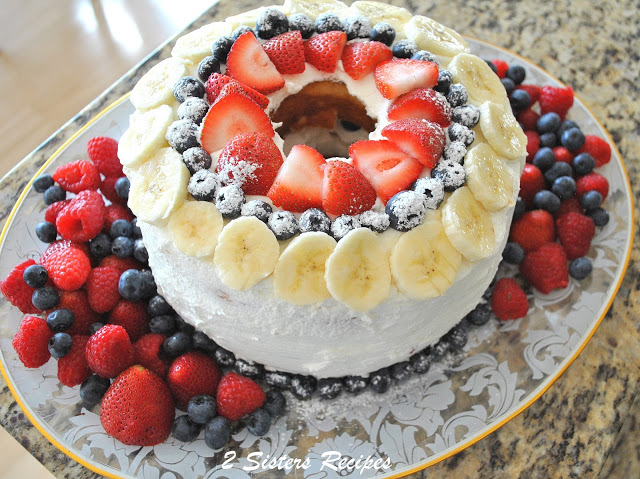 No-Bake Fresh Berry Yogurt Pie and Angel Food Cake! by 2sistersrecipes.com
