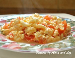 Eggs with Tomatoes and Cheese