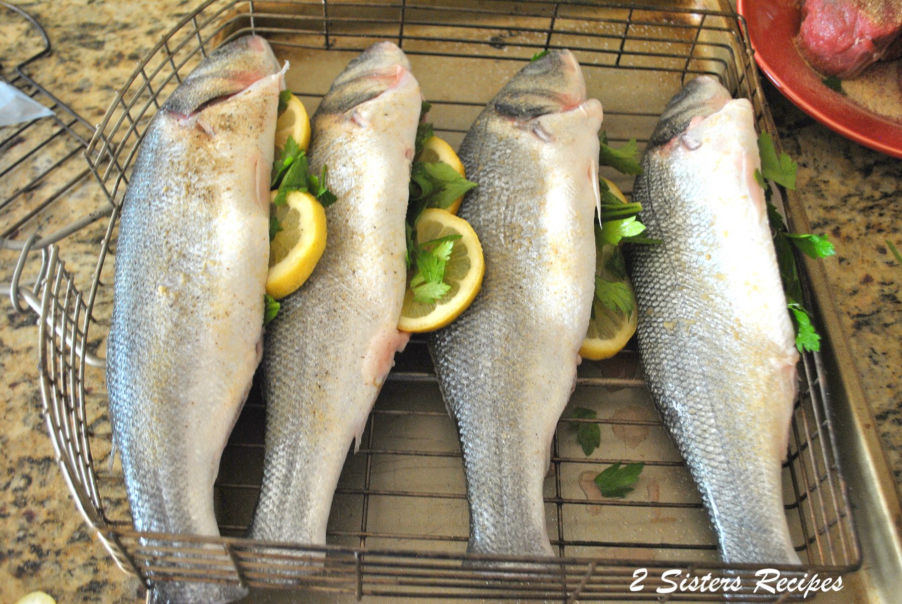 Grilled Whole Branzino , by 2sistersrecipes.com