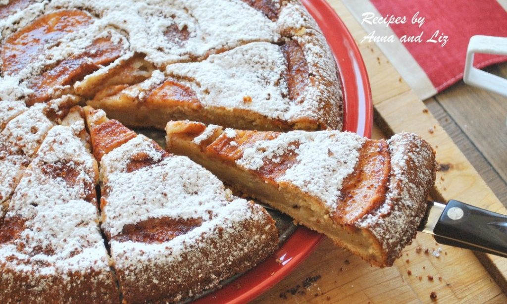 Easy Apple Cake by 2sistersrecipes.com 