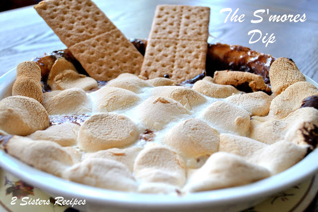 The S'mores Dip as one of 10 easy fourth of July recipes.  by 2sistersrecipes.com