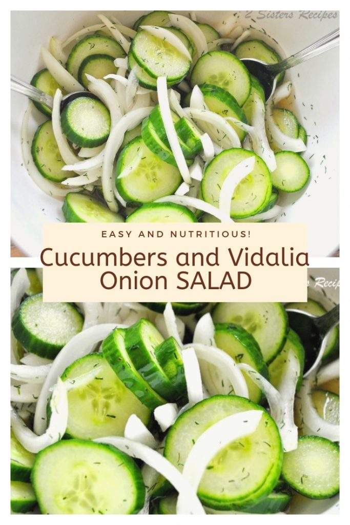 Cucumbers and Vidalia Onion Salad by 2sistersrecipes.com 