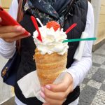 TRDELNIK means Chimney Cakes, traditional sweet treat in Prague