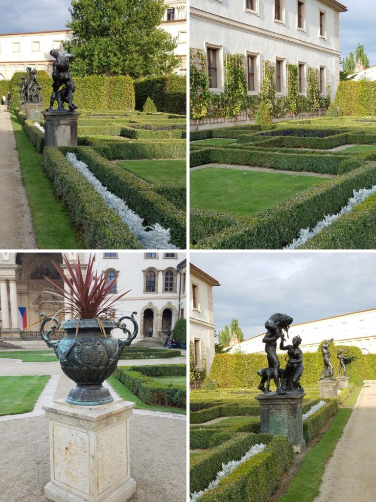 A well manicured garden located in Prague. 