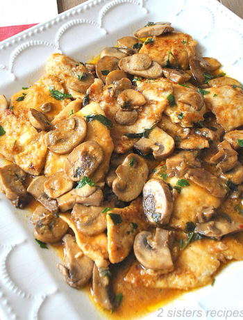 Chicken Smothered with Marsala Mushrooms and Parsley by 2sistersrecipes.com