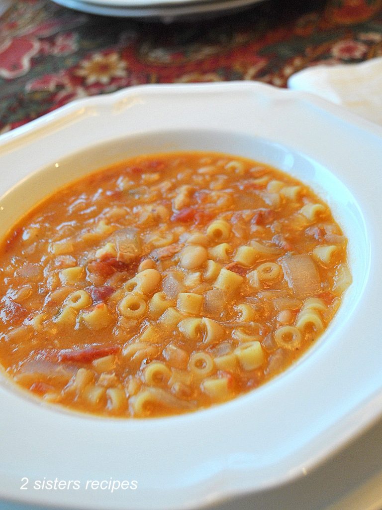 Easy Pasta Fagioli Soup - 2 Sisters Recipes by Anna and Liz