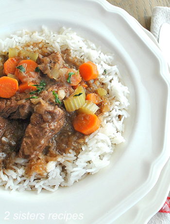 Beef Stew in Half the Time ! Served with Rice by 2sistersrecipes.com