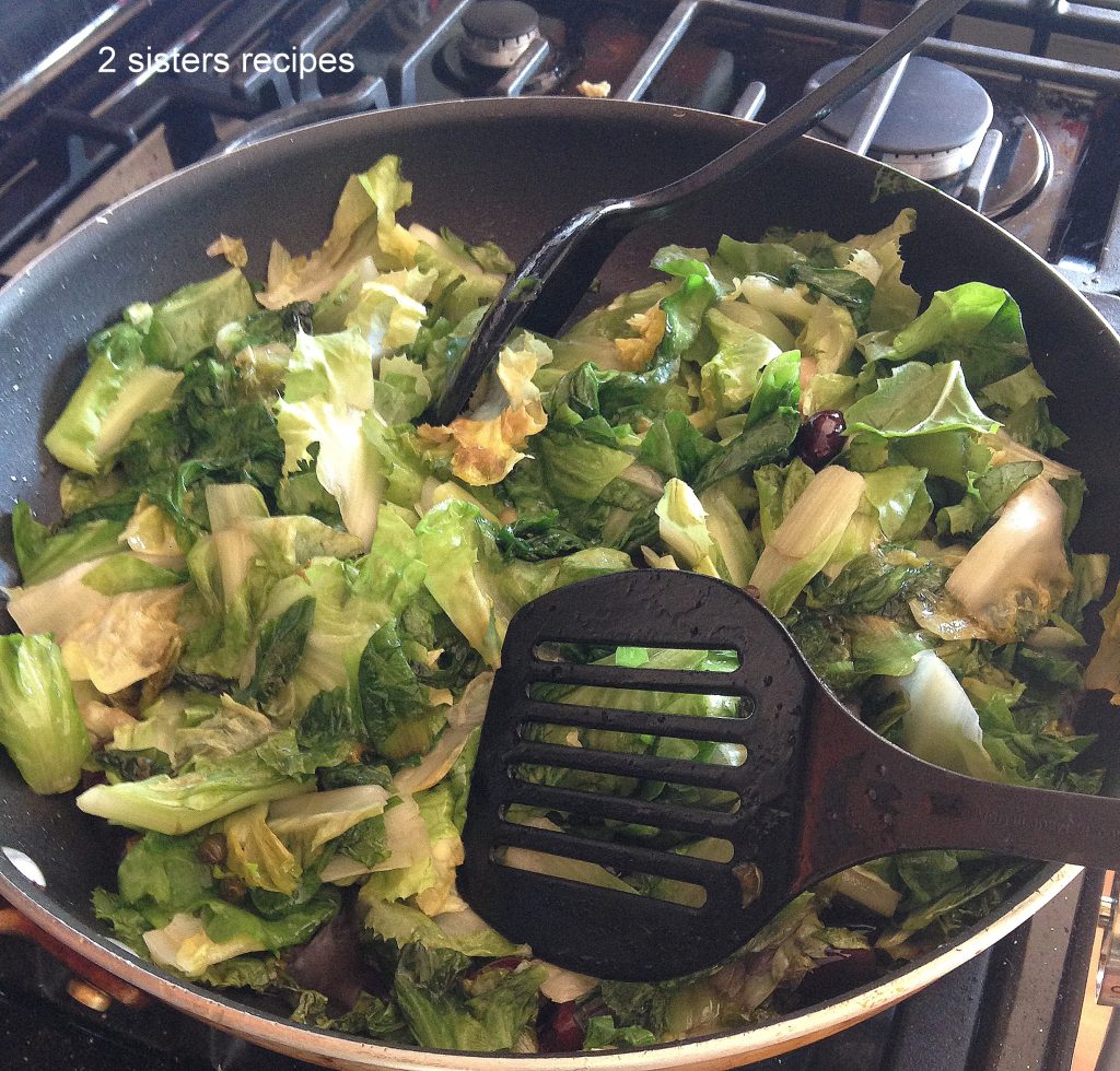 Mom's Best Sauteed Escarole by 2sistersrecipes.com 