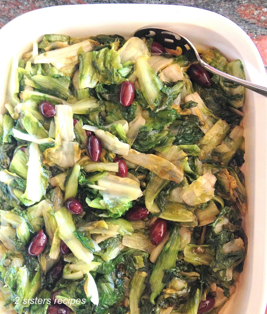 Mom's Sauteed Escarole by 2sistersrecipes.com