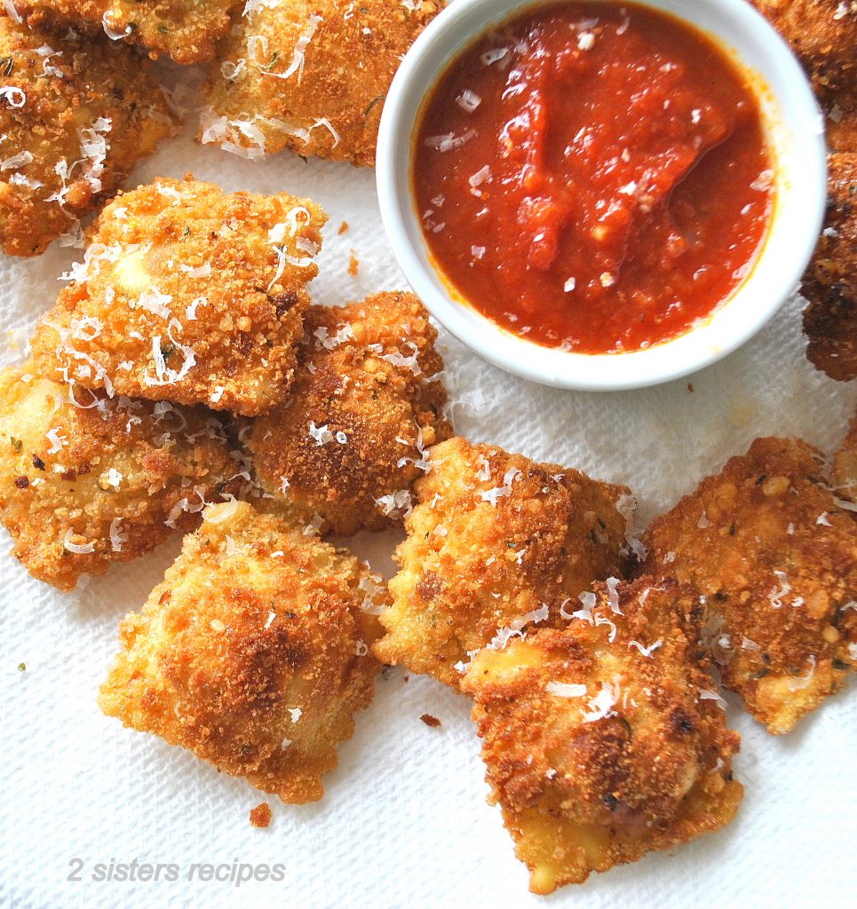 Easy Fried Ravioli by 2sistersrecipes.com 