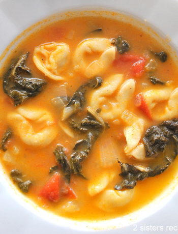 Tuscan Tortellini Soup by 2sistersrecipes.com