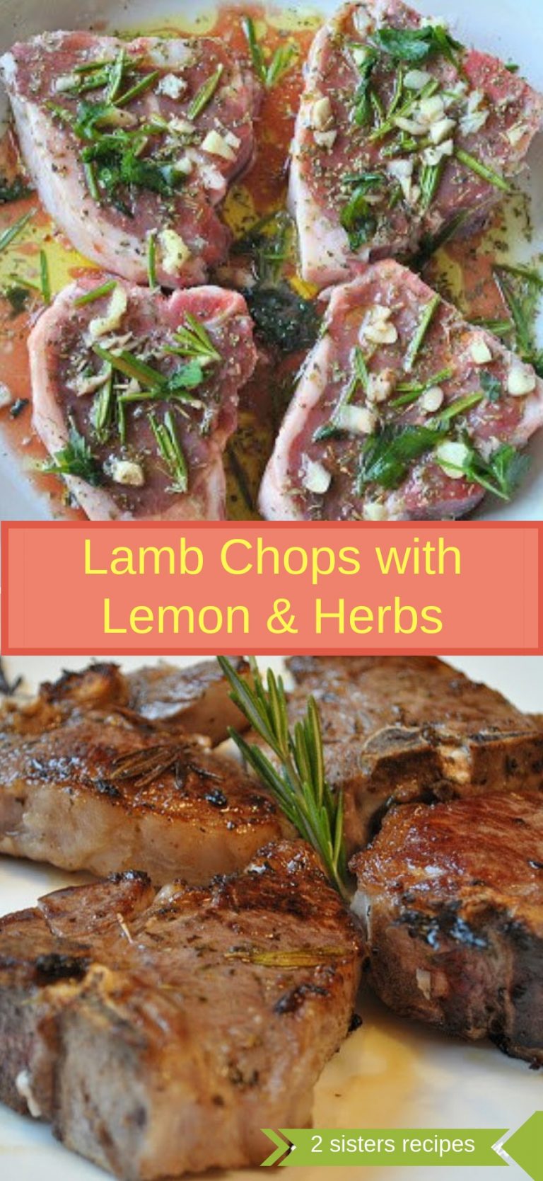 Grilled Lamb Chops with Garlic, Lemon, Wine and Herbs 2 Sisters