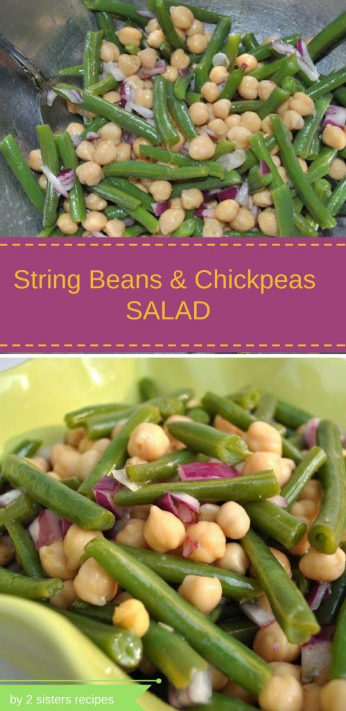 String Beans and Chickpeas Salad by 2sistersrecipes.com