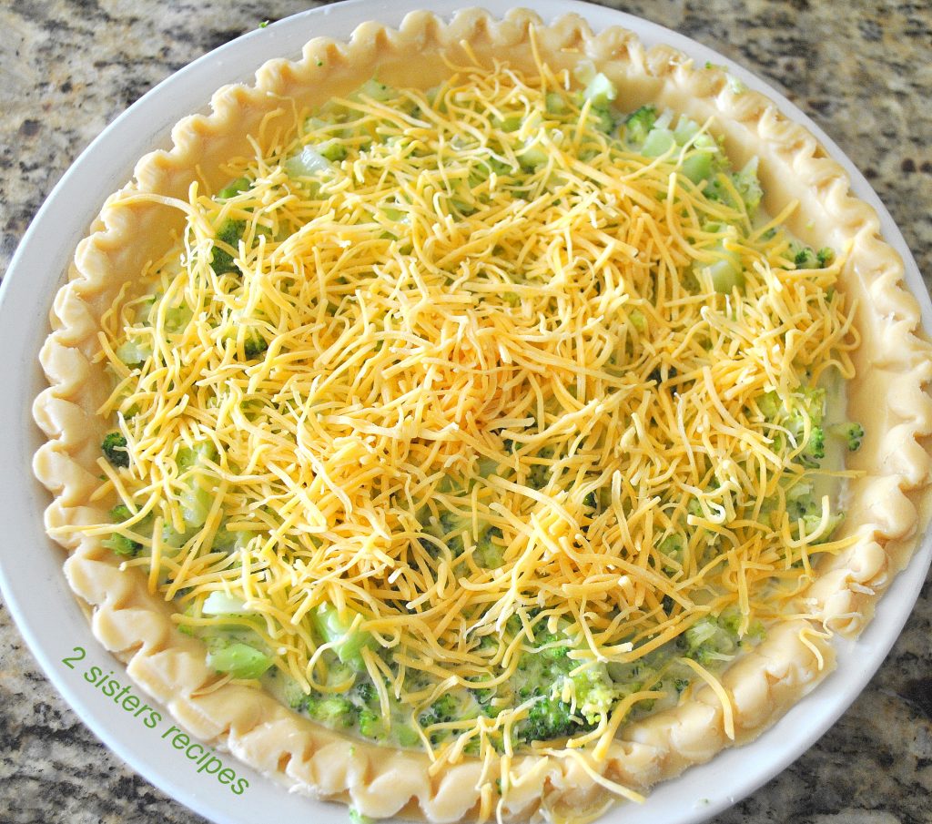 Easy Broccoli and Cheese Quiche by 2sistersrecipes.com