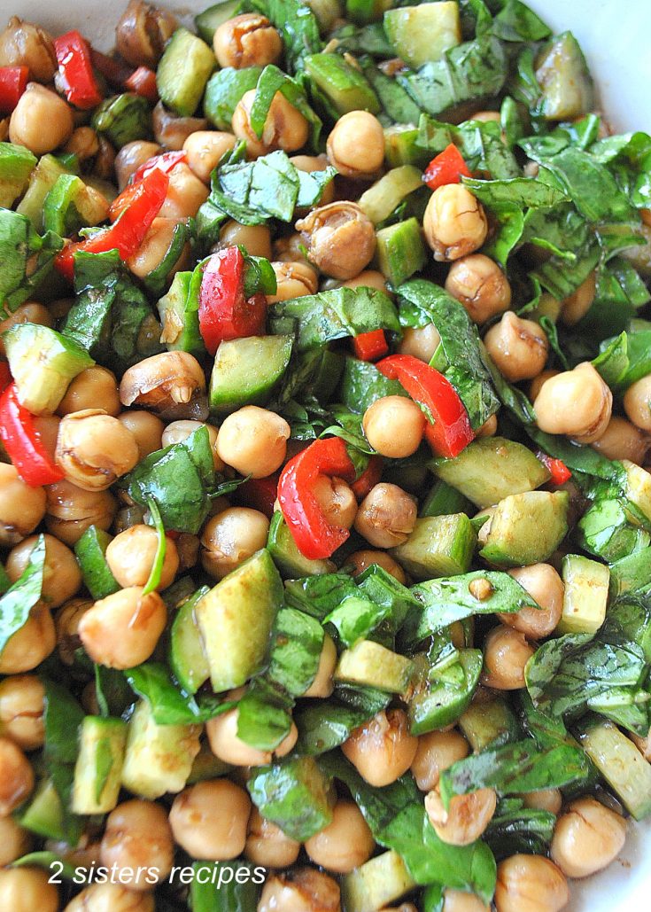 Chickpea Salad by 2sistersrecipes.com