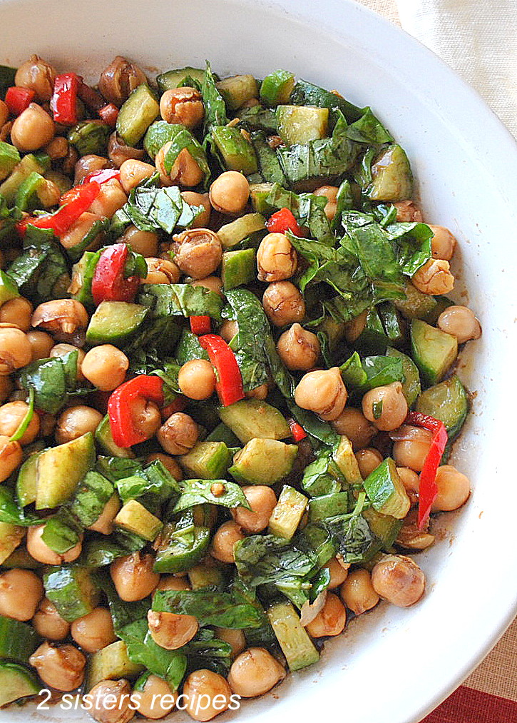 Chickpea Salad by 2sistersrecipes.com