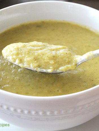 Easy Broccoli Leek Soup by 2sistersrecipes.com