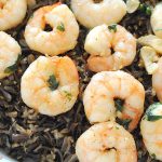 Wild Rice with Lemon Garlicky Shrimp by 2sistersrecipes.com