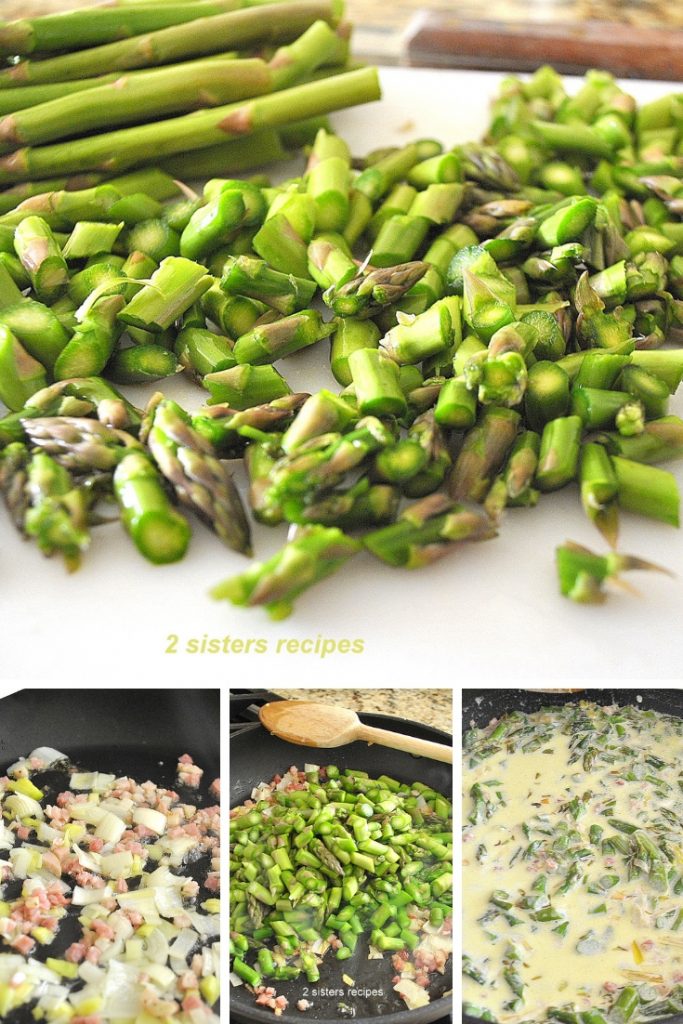  Steps to make our white cream asparagus sauce. by 2sistersrecipes.com 