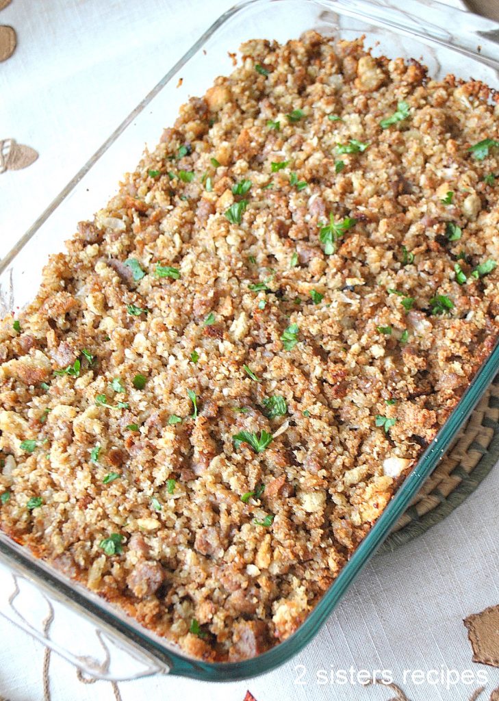 Thanksgiving Stuffing Sicilian Style by 2sistersrecipes.com 