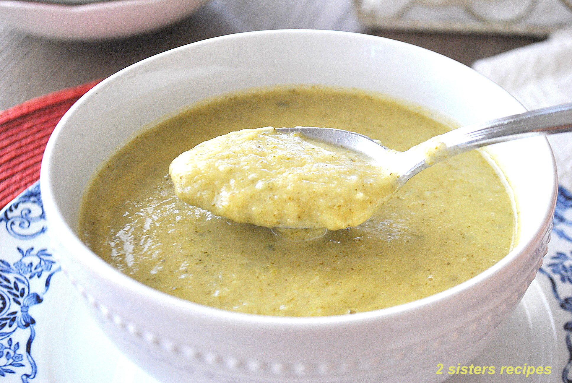 Easy Broccoli Leek Soup 2 Sisters Recipes By Anna And Liz   DSC 0224 