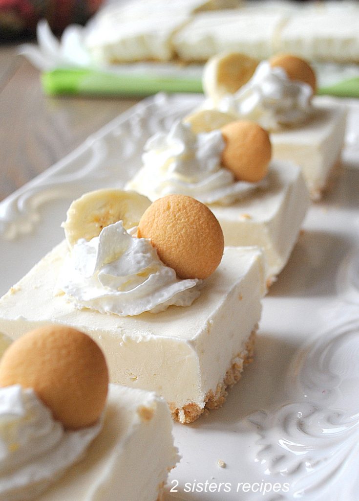 No-Bake Banana Pudding Icebox Bars by 2sistersrecipes.com