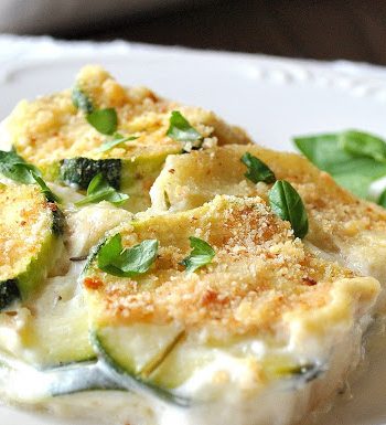 Creamy Potato and Zucchini Gratin by 2sistersrecipes.com