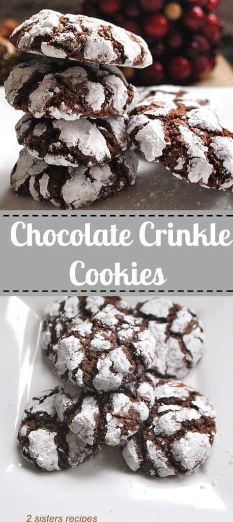 Chocolate Crinkle Cookies by 2sistersrecipes.com