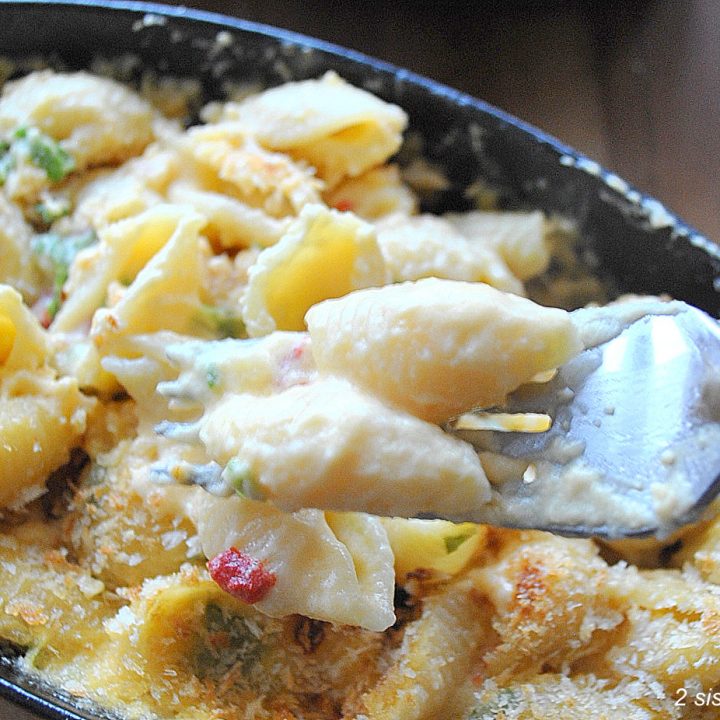 Pimento Mac and Cheese by 2sistersrecipes.com