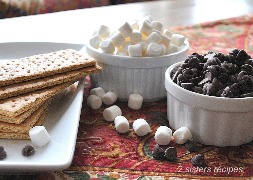 S'Mores Dark Chocolate Bark by 2sistersrecipes.com 