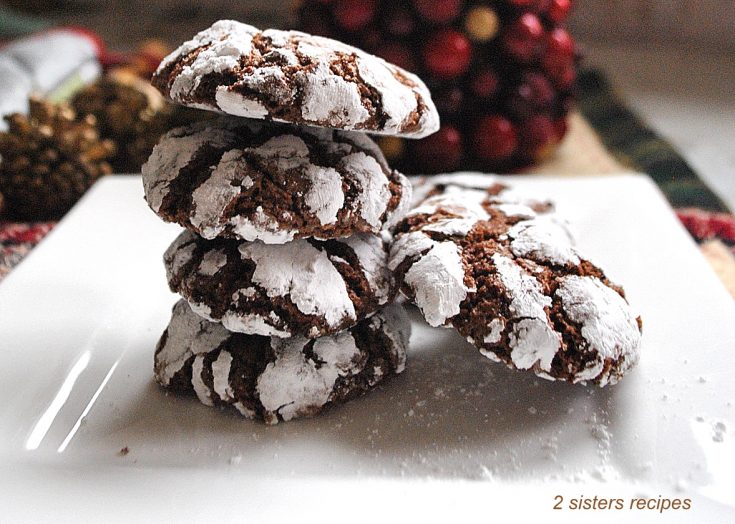 Chocolate Crinkle Cookies by 2sistersrecipes.com