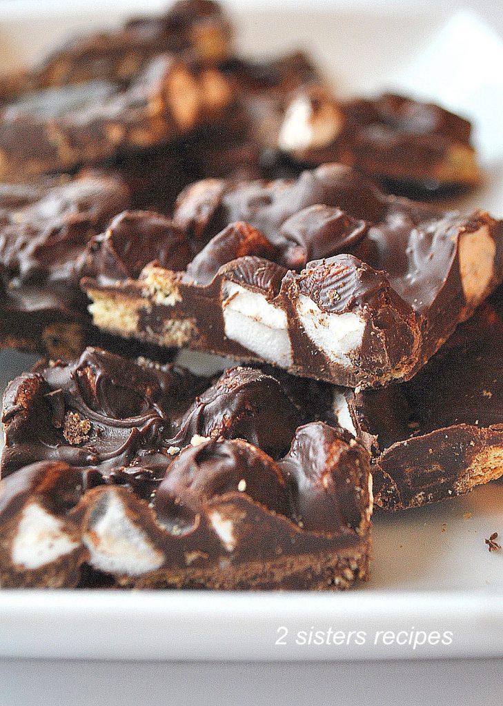 S'mores Dark Chocolate by 2sistersrecipes.com 