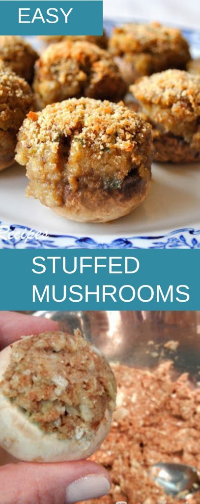 Easy Stuffed Mushrooms by 2sistersrecipes.com 
