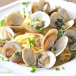 Little Neck Clams in Wine and Garlic Broth by 2sistersrecipes.com