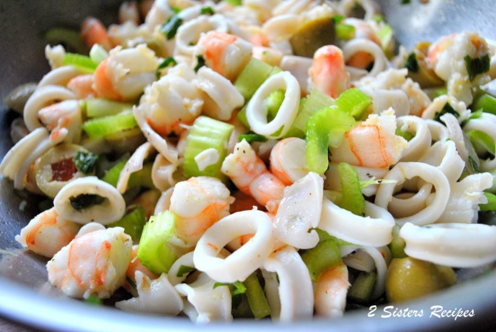 Seafood Salad for Christmas Eve by 2sistersrecipes.com 