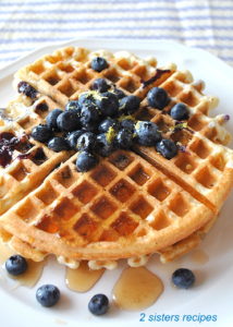 Light & Fluffy Lemon Blueberry Waffles