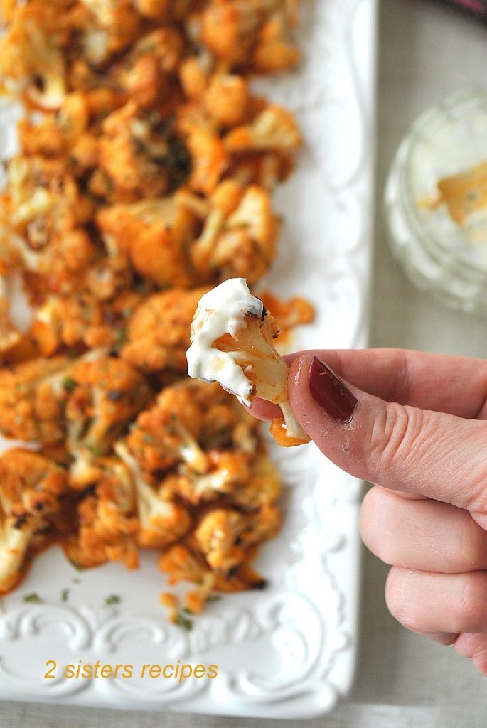 Baked Cauliflower Wings by 2sistersrecipes.com