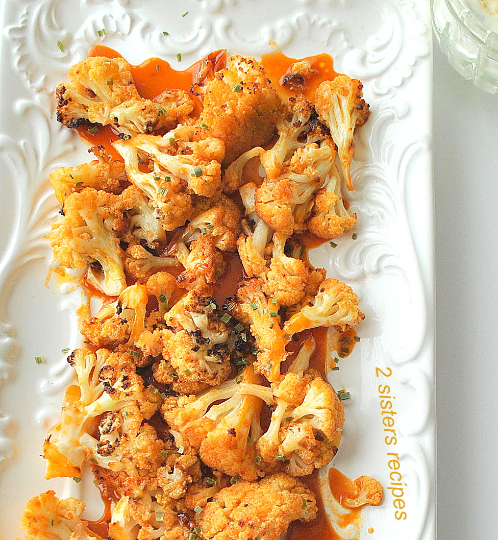 Baked Cauliflower Wings by 2sistersrecipes.com