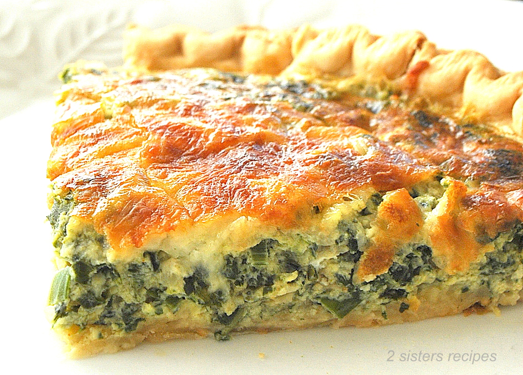 Spinach and Kale Quiche by 2sistersrecipes.com