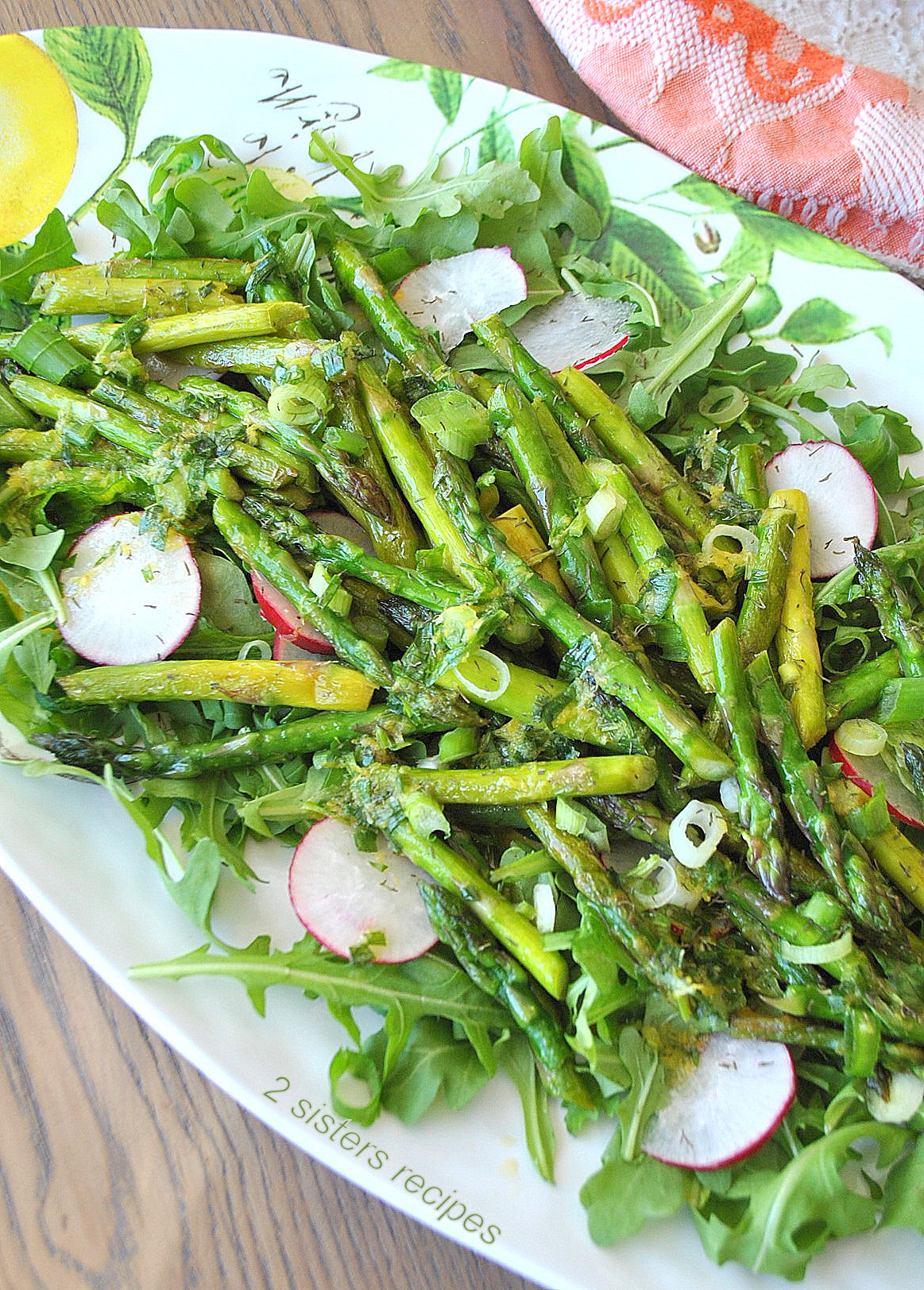 Asparagus Salad with Arugula 2 Sisters Recipes by Anna and Liz