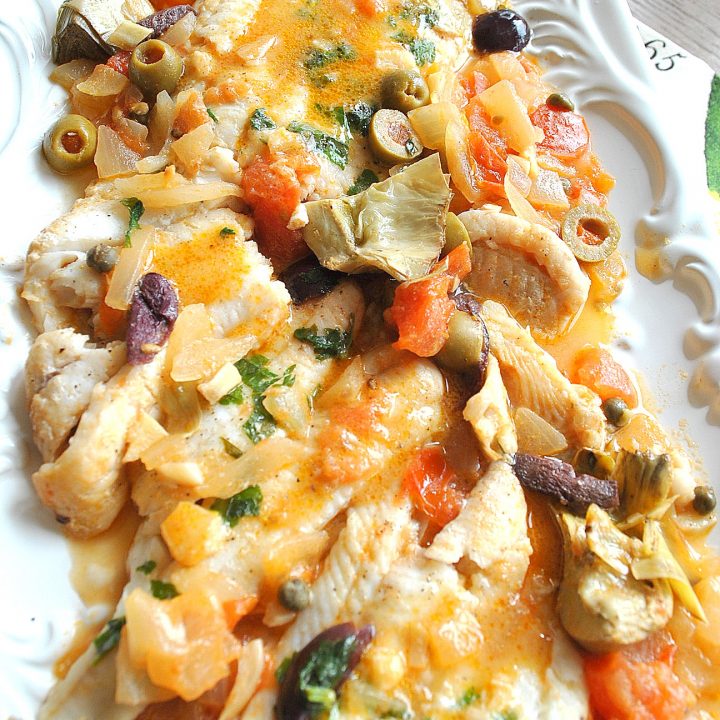 Dover Sole Livornese by 2sistersrecipes.com