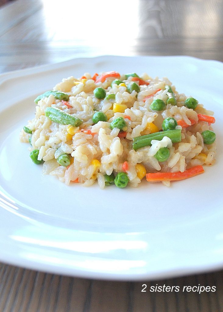 Easy Vegetable Risotto by 2sistersrecipes.com 