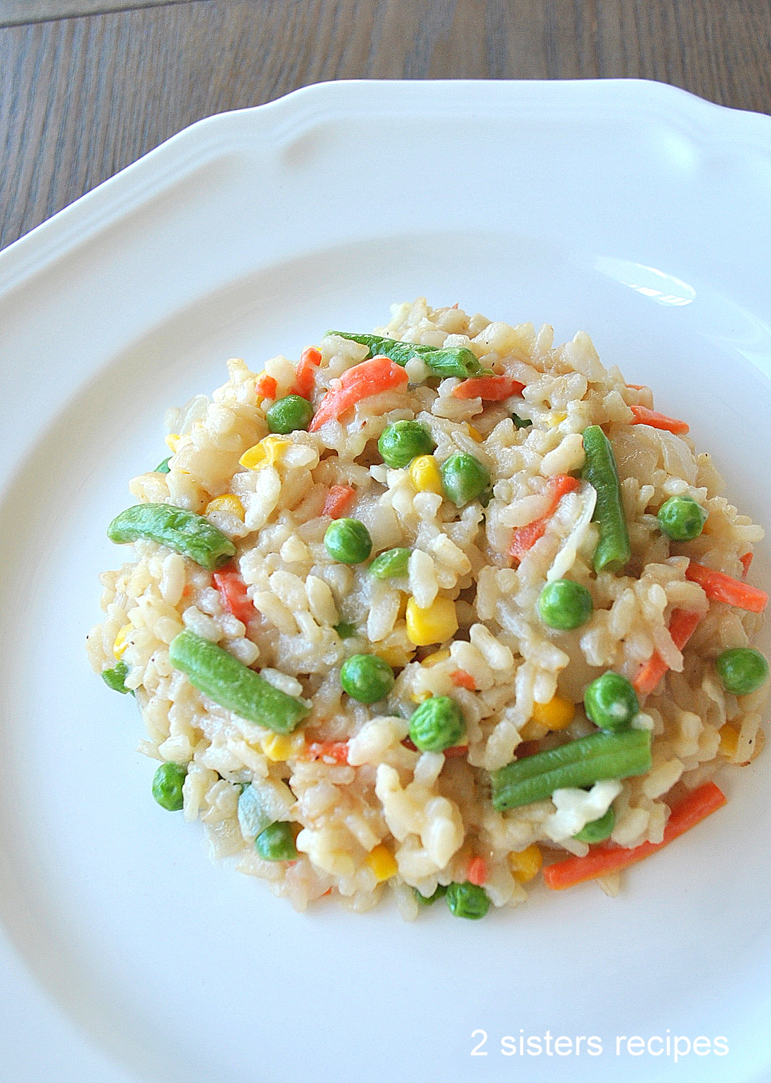 Easy Vegetable Risotto - 2 Sisters Recipes by Anna and Liz